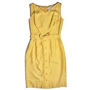 Vintage Pastel Yellow Mini Dress